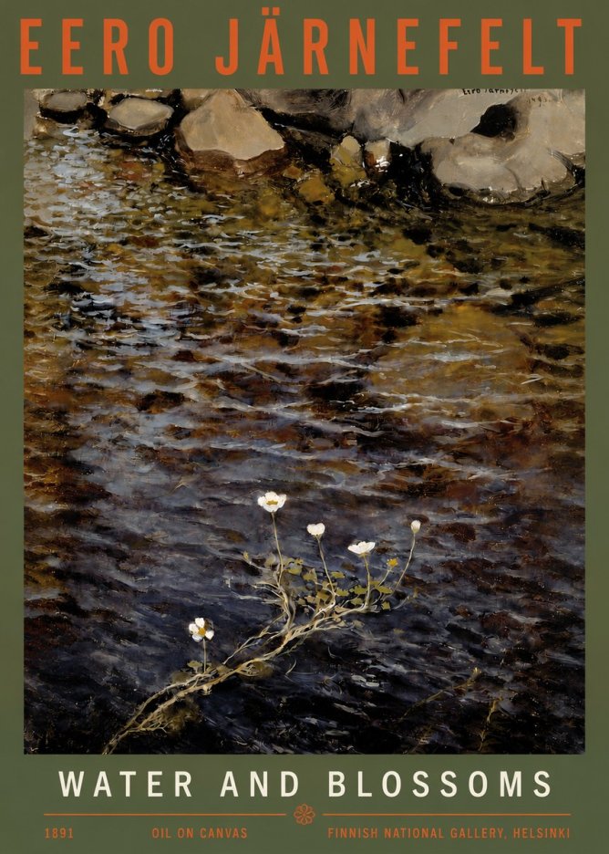 Eero Järnefelt Water and Blossoms No3 - Affiche