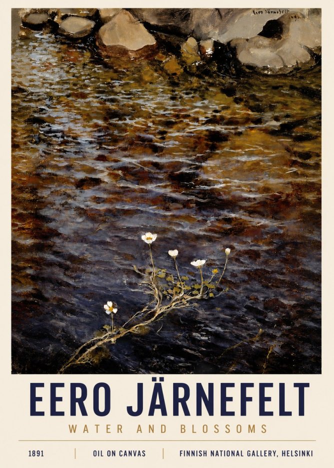 Eero Järnefelt Water and Blossoms No4 - Affiche