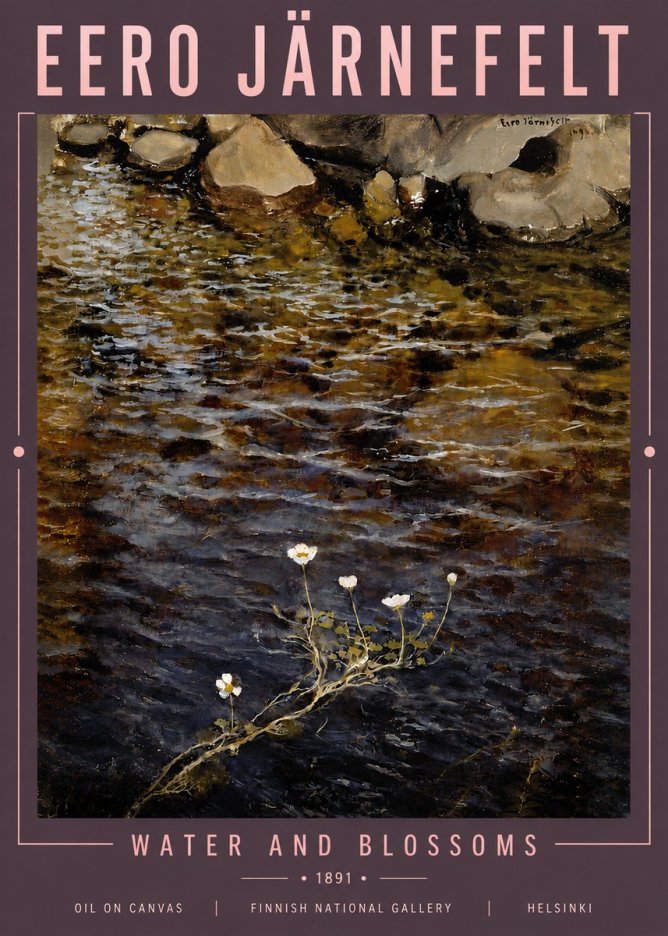 Eero Järnefelt Water and Blossoms No5 - Affiche