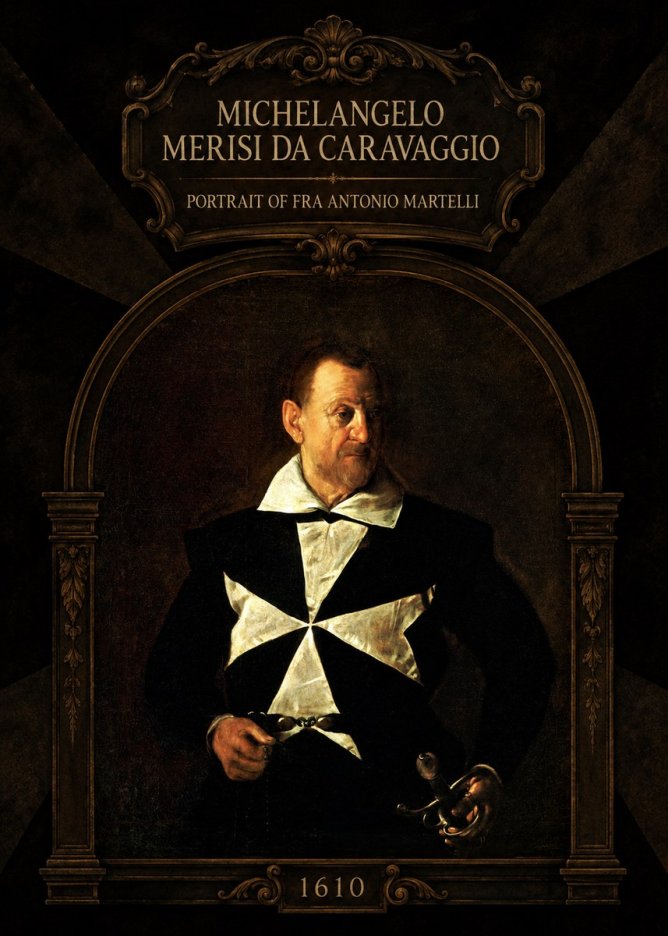 Michelangelo Merisi da Caravaggio Portrait of Fra Antonio Martelli No4 - Affiche