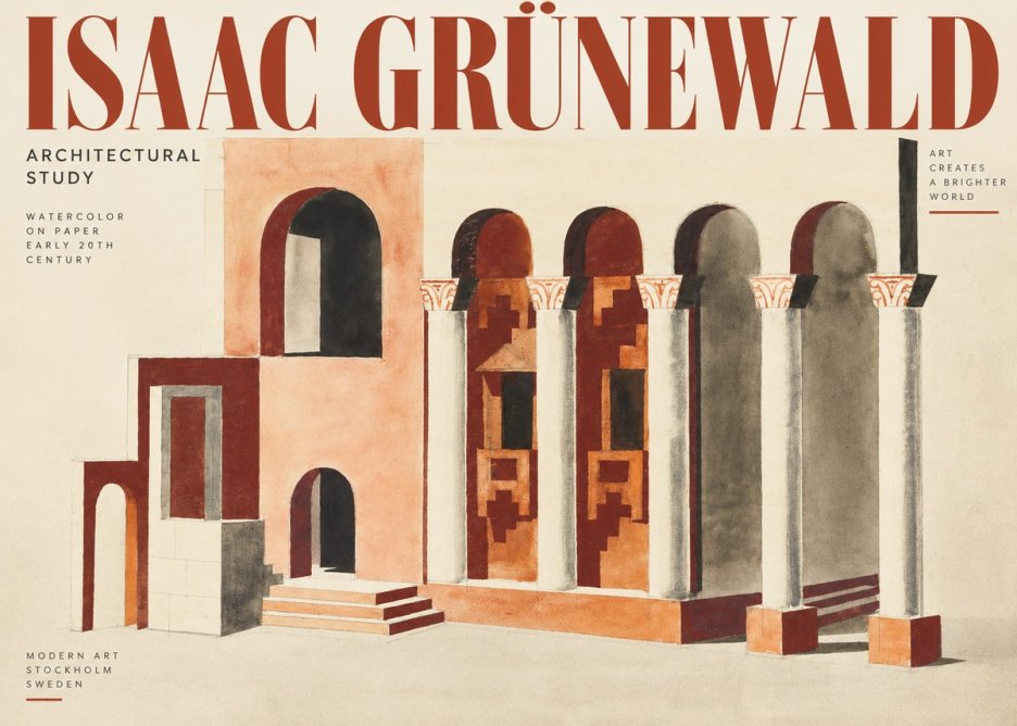 Isaac Grünewald Architectural Study I No3 - Affiche