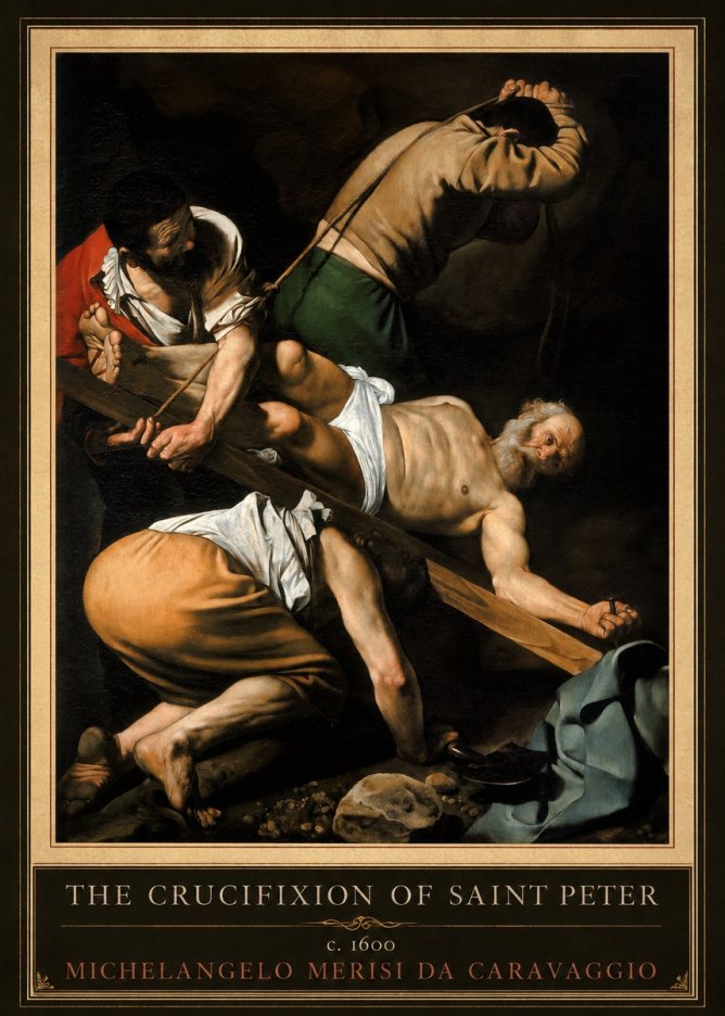 Michelangelo Merisi da Caravaggio The Crucifixion of Saint Peter IV No5 - Affiche