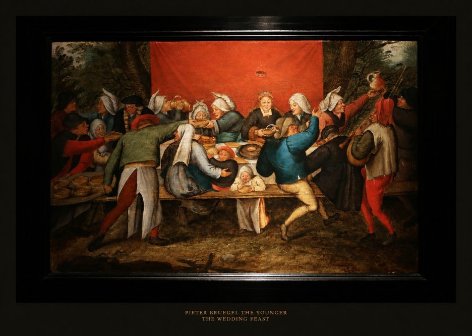 Pieter Bruegel The Wedding Feast No5 - Affiche