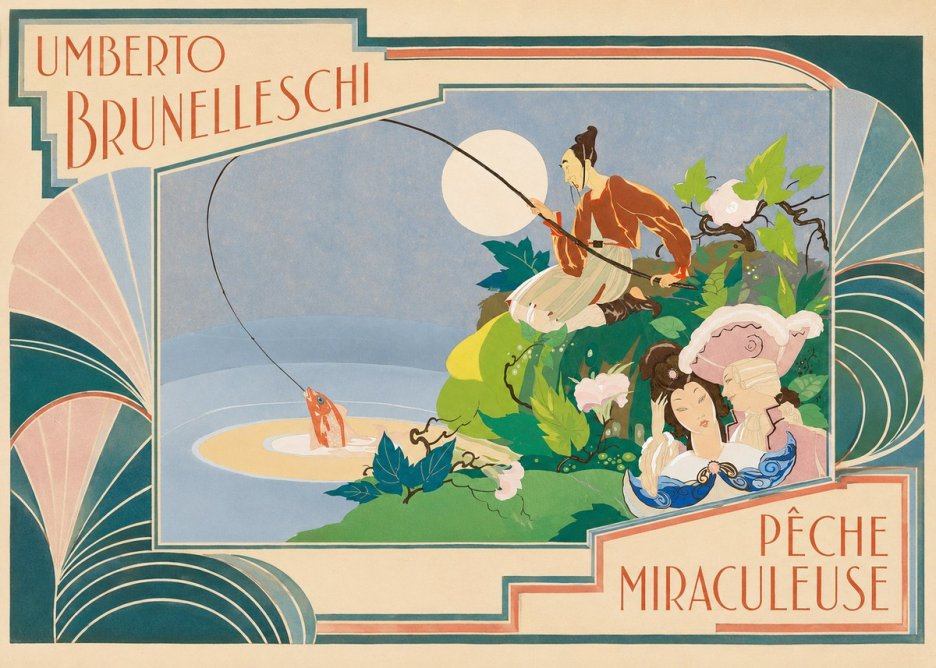 Umberto Brunelleschi Pêche Miraculeuse No5 - Affiche