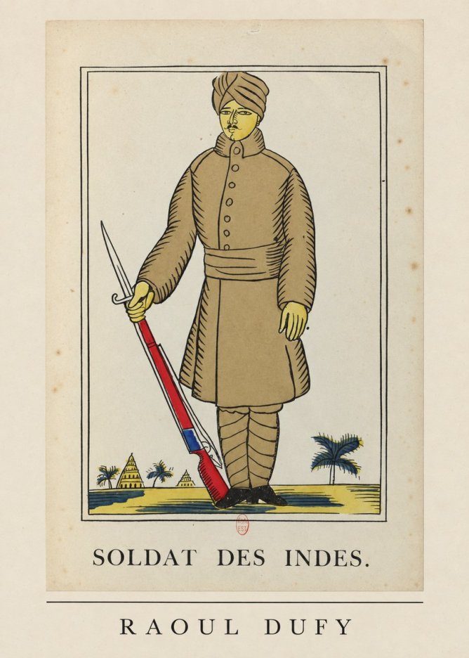 Raoul Dufy Soldat Des Indes. No6 - Affiche