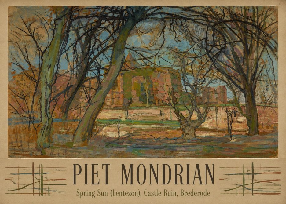 Piet Mondrian Spring Sun (Lentezon), Castle Ruin, Brederode No2 - Affiche