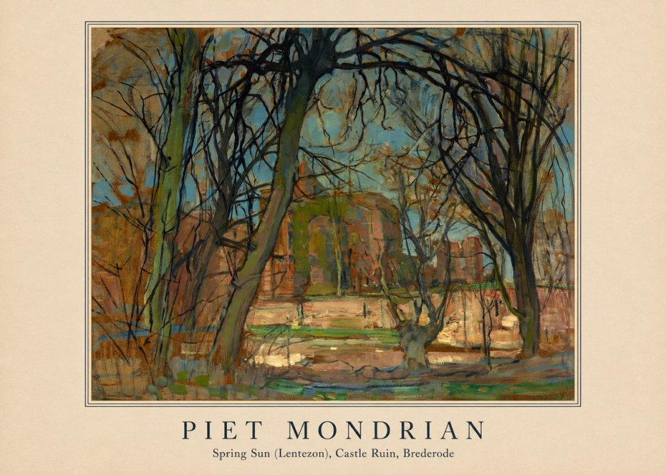 Piet Mondrian Spring Sun (Lentezon), Castle Ruin, Brederode No4 - Affiche