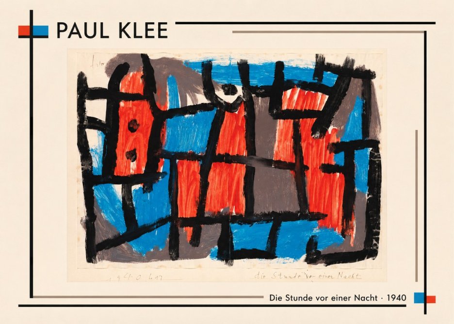 Paul Klee Die Stunde Vor Einer Nacht No2 - Affiche