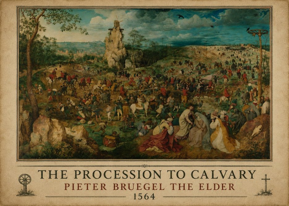 Pieter Bruegel The Processsson to Calvary No6 - Affiche