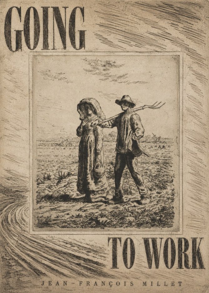 Jean-François Millet Going to Work No4 - Affiche