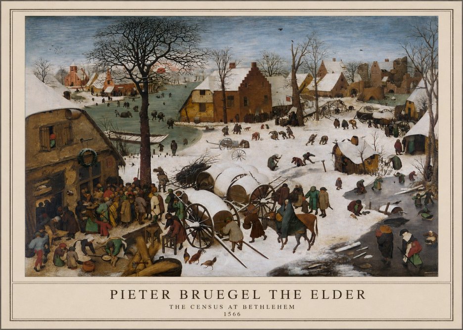 Pieter Bruegel The Census at Bethlehem IV No1 - Affiche