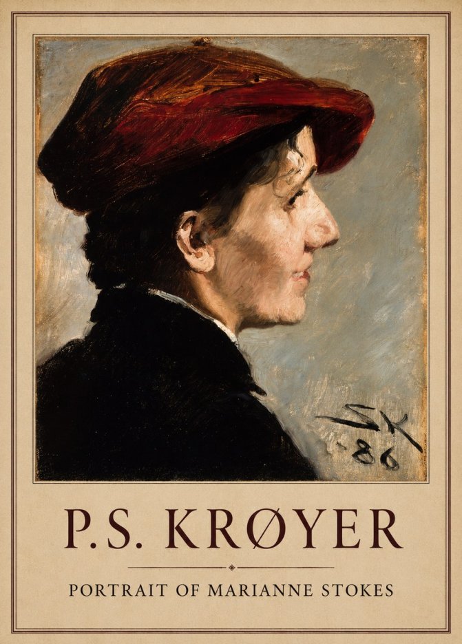 P.S. Krøyer Portrait of a Young Girl No5 - Affiche