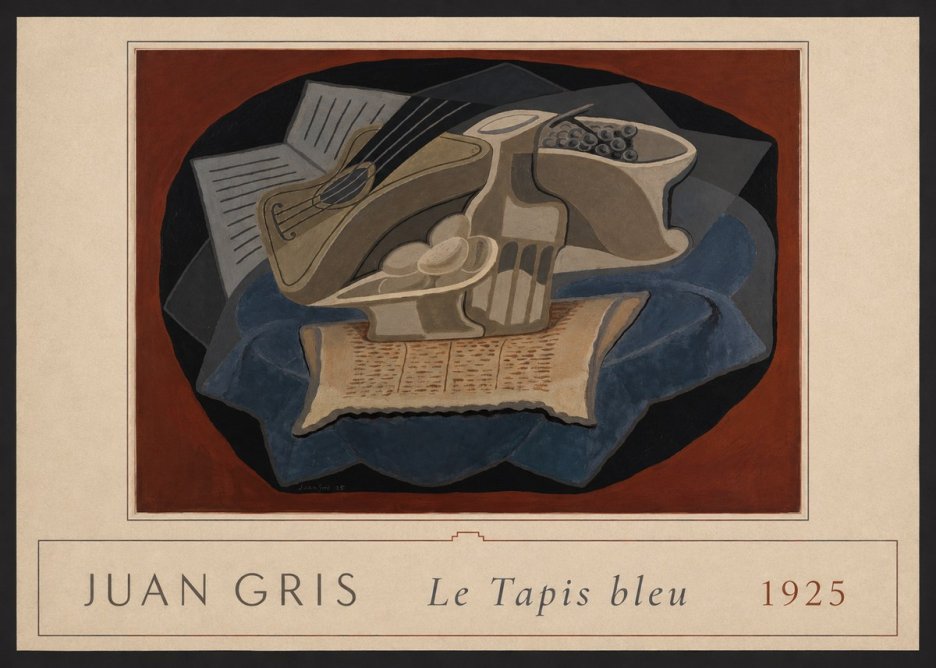 Juan Gris Le Tapis Bleu No4 - Affiche
