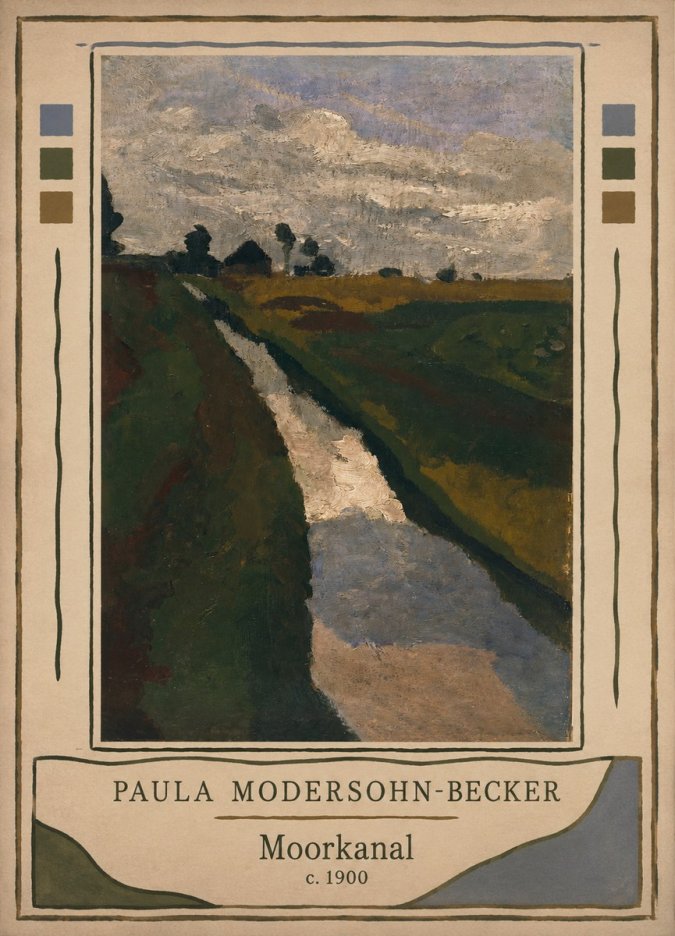 Paula Modersohn-Becker Moorkanal No2 - Affiche
