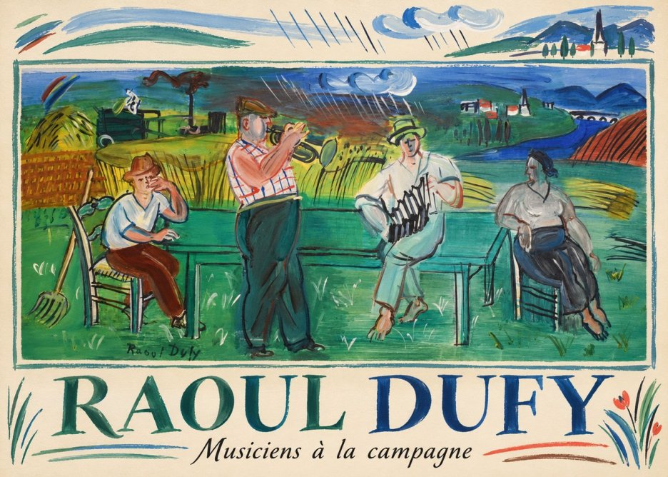 Raoul Dufy Musiciens À La Campagne No1 - Affiche