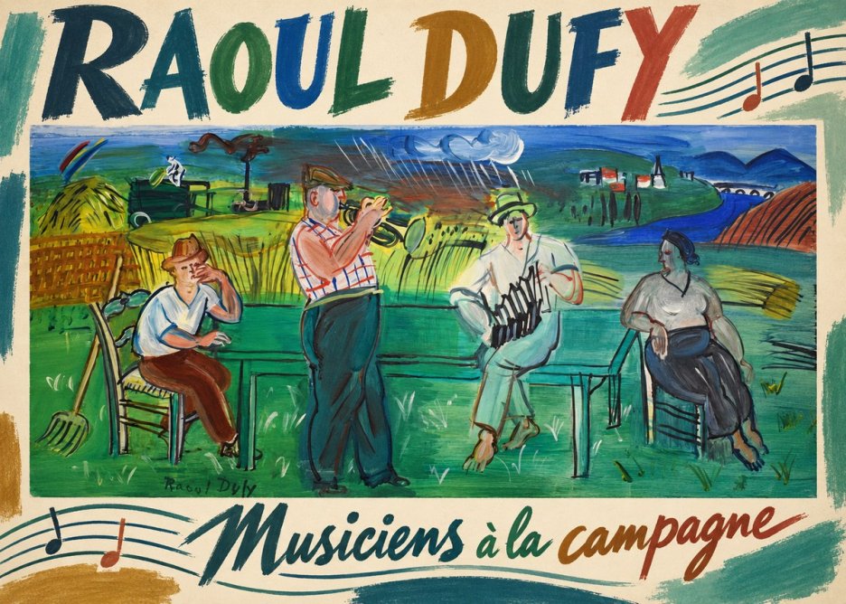 Raoul Dufy Musiciens À La Campagne No3 - Affiche