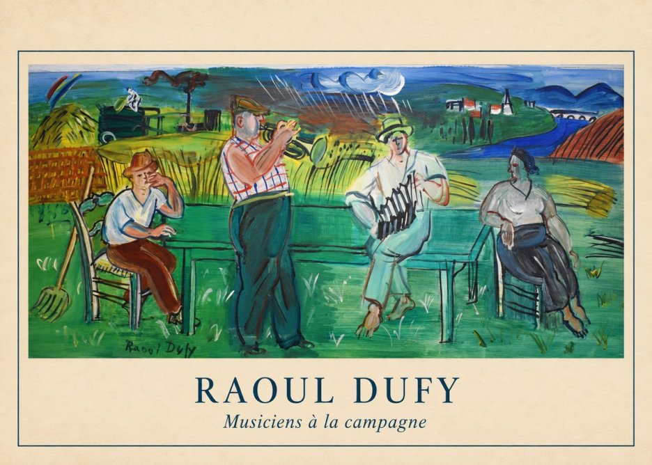 Raoul Dufy Musiciens À La Campagne No4 - Affiche