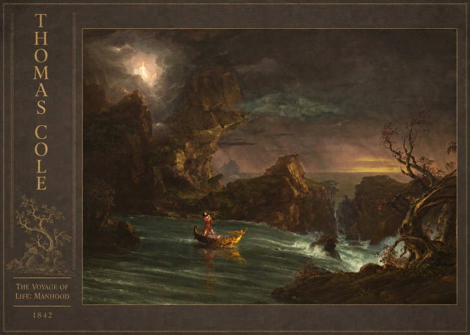 Thomas Cole The Voyage of Life: Manhood III No3 - Affiche