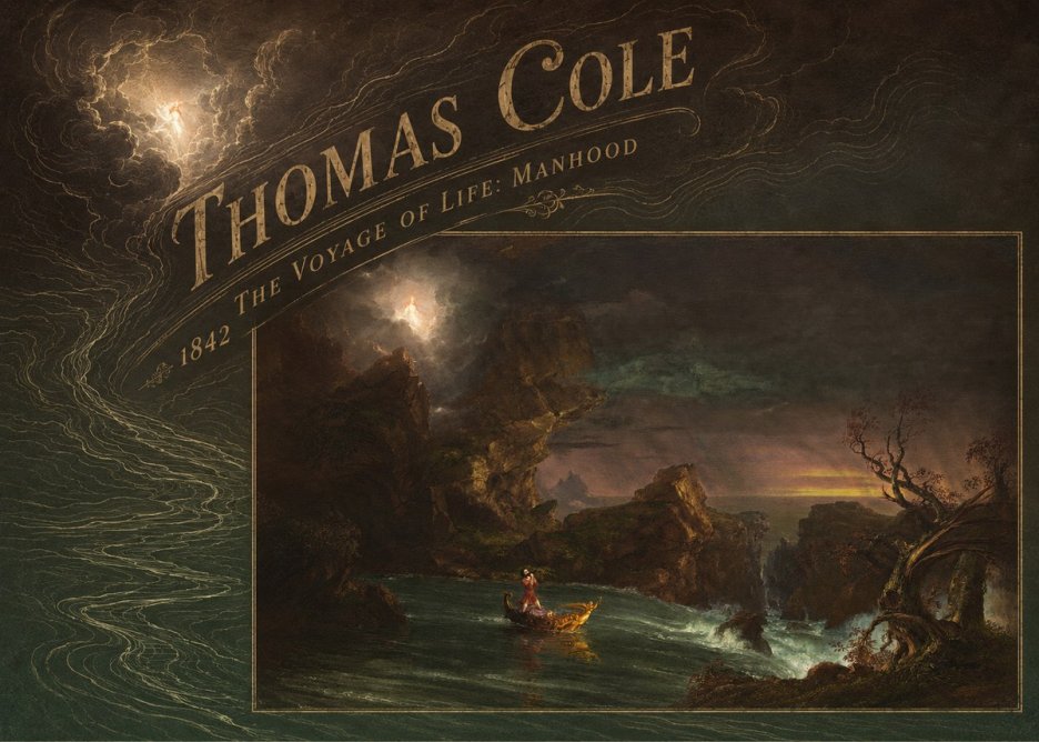 Thomas Cole The Voyage of Life: Manhood III No4 - Affiche