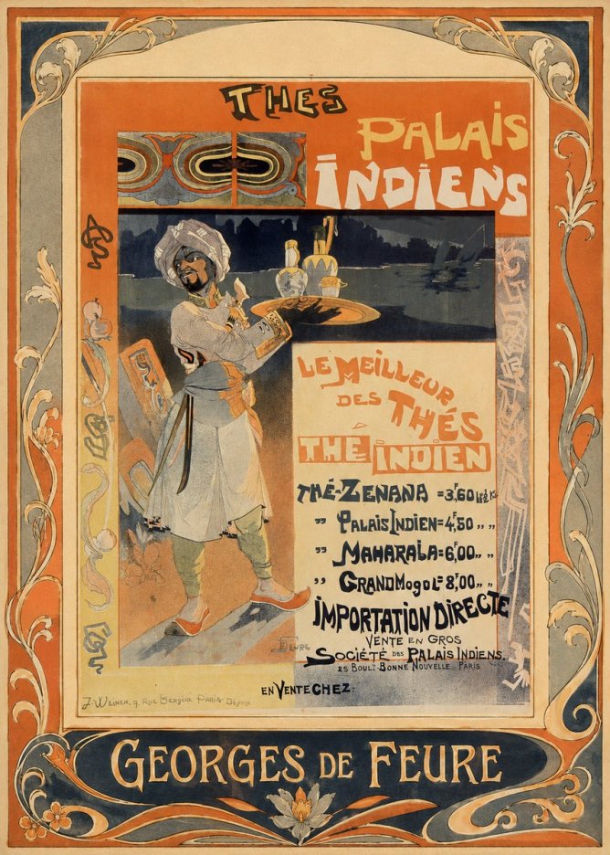 Georges de Feure Palais Indiens No1 - Affiche