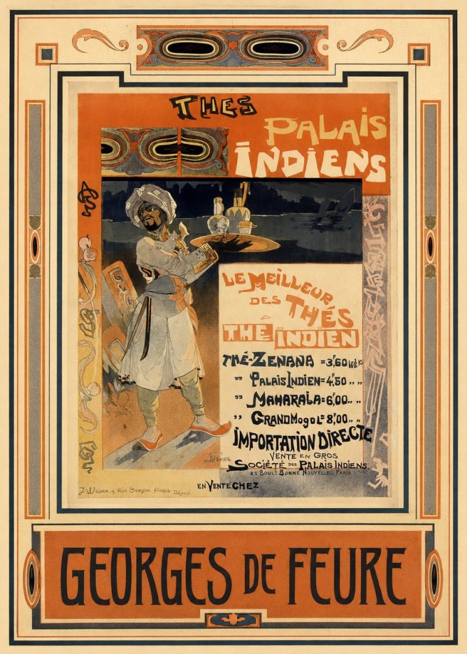 Georges de Feure Palais Indiens No3 - Affiche