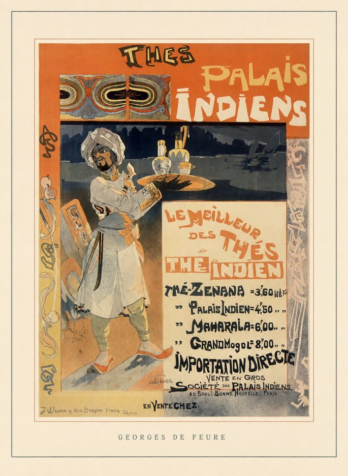 Georges de Feure Palais Indiens No4 - Affiche