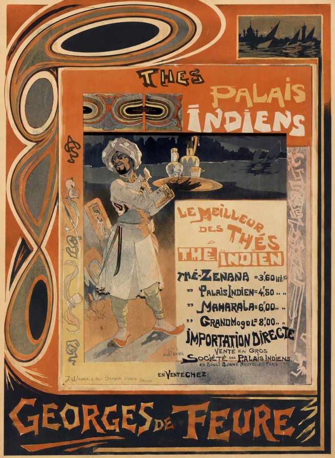 Georges de Feure Palais Indiens No5 - Affiche