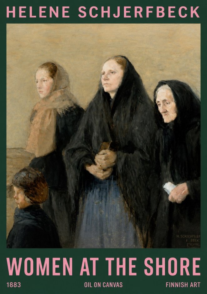 Helene Schjerfbeck Women at the Shore No2 - Affiche