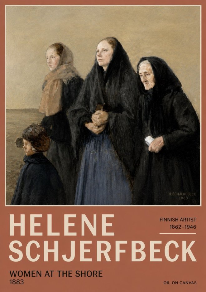 Helene Schjerfbeck Women at the Shore No5 - Affiche