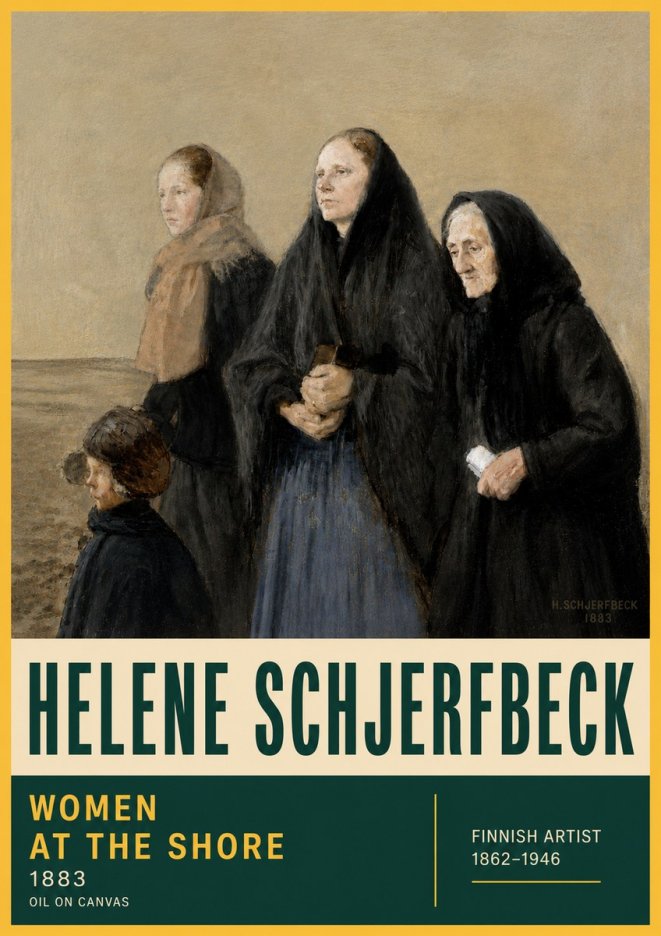 Helene Schjerfbeck Women at the Shore No6 - Affiche