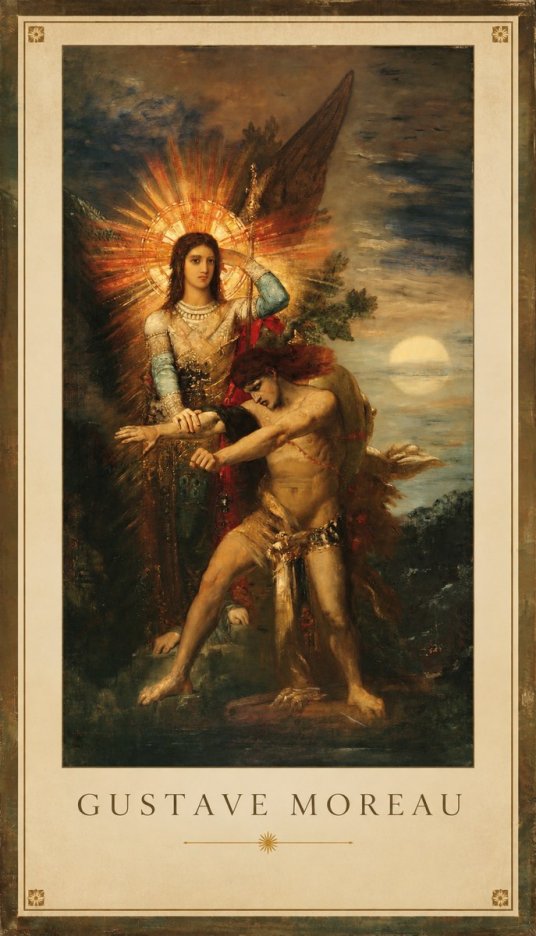 Gustave Moreau The Archangel Michael No1 - Affiche