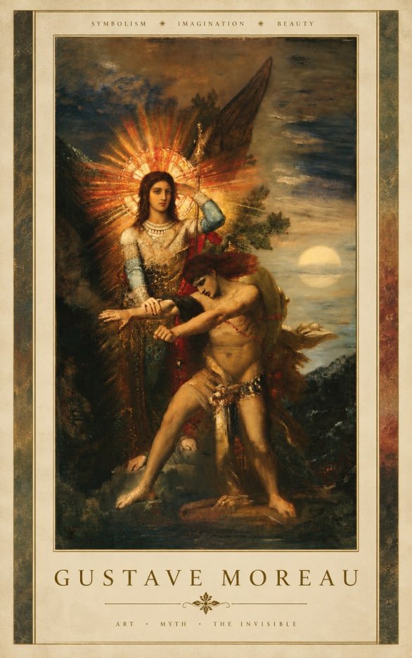 Gustave Moreau The Archangel Michael No3 - Affiche