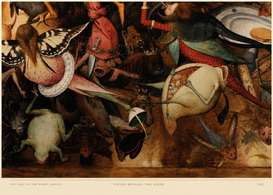 Pieter Bruegel The Fall of the Rebel Angels V No6 - Affiche