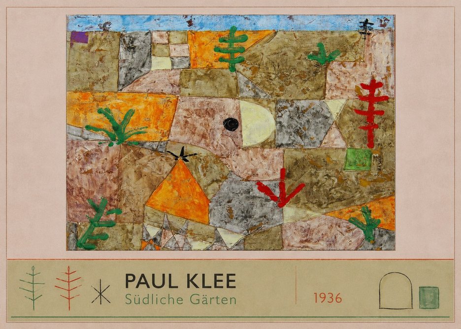 Paul Klee Südliche Gärten No2 - Affiche