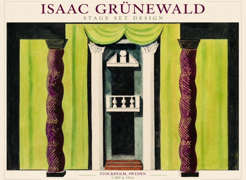 Isaac Grünewald Stage Set Design No1 - Affiche