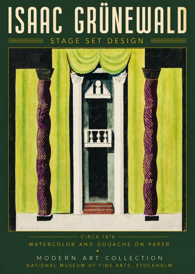 Isaac Grünewald Stage Set Design No4 - Affiche