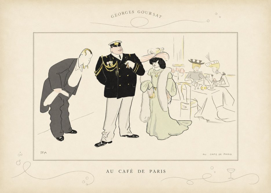 Georges Goursat Au Café De Paris No3 - Affiche