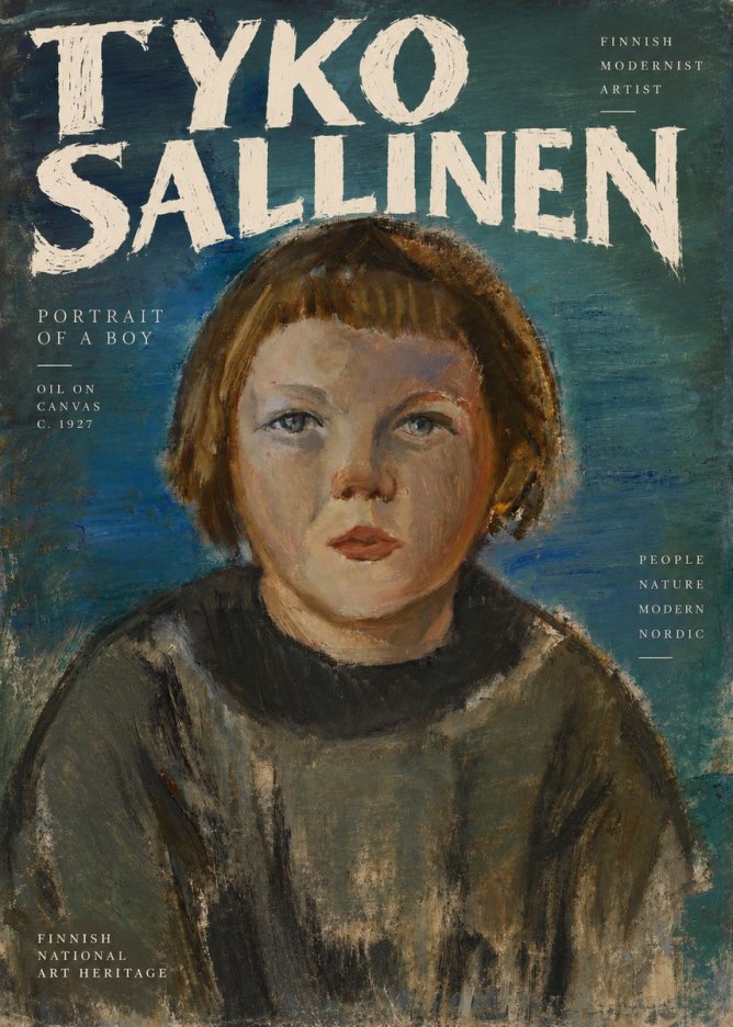Tyko Sallinen Portrait of a Boy No2 - Affiche