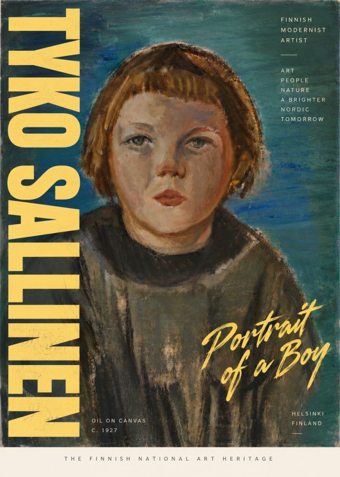 Tyko Sallinen Portrait of a Boy No5 - Affiche
