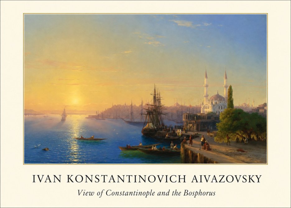 Ivan Konstantinovich Aivazovsky View of Constantinople and the Bosphorus No4 - Affiche