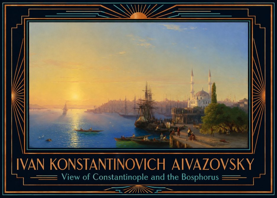 Ivan Konstantinovich Aivazovsky View of Constantinople and the Bosphorus No6 - Affiche