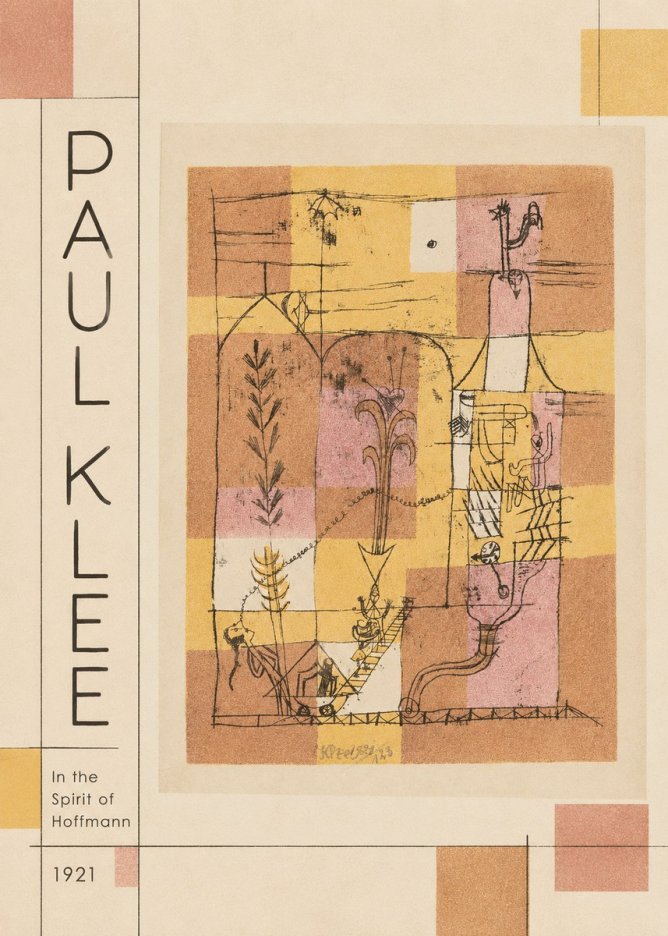 Paul Klee In the Spirit of Hoffmann No2 - Affiche