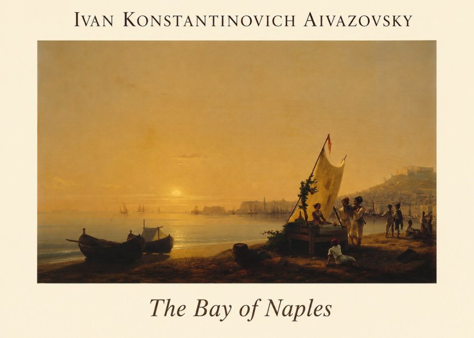 Ivan Konstantinovich Aivazovsky The Bay of Naples No1 - Affiche