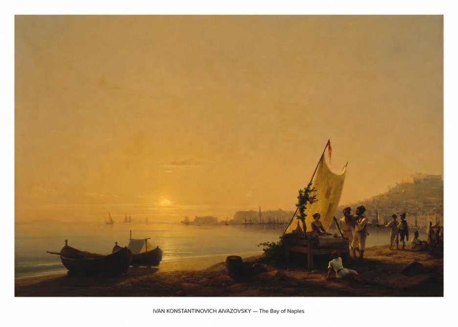 Ivan Konstantinovich Aivazovsky The Bay of Naples No5 - Affiche