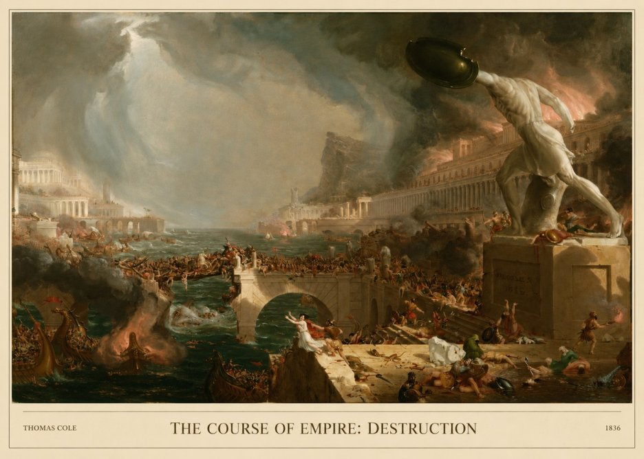 Thomas Cole The Course of Empire: Destruction No5 - Affiche