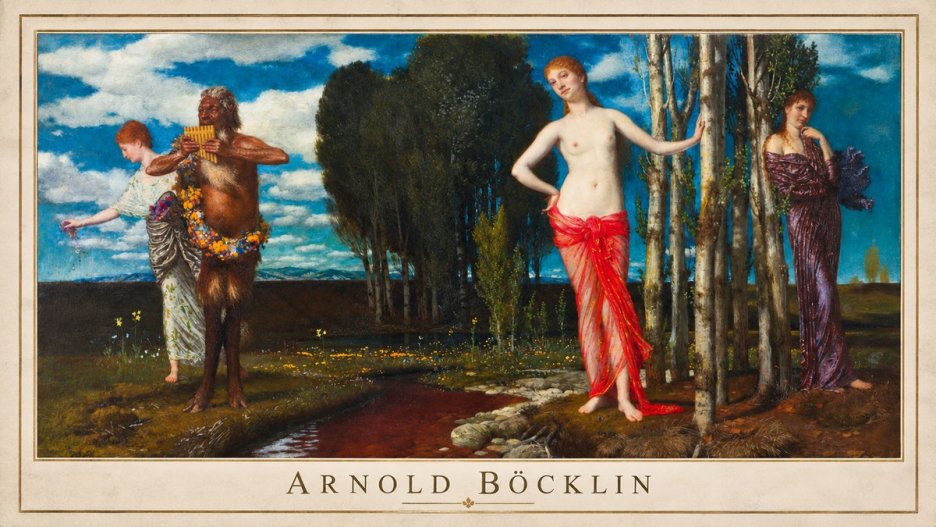 Arnold Böcklin Spring Evening No1 - Affiche