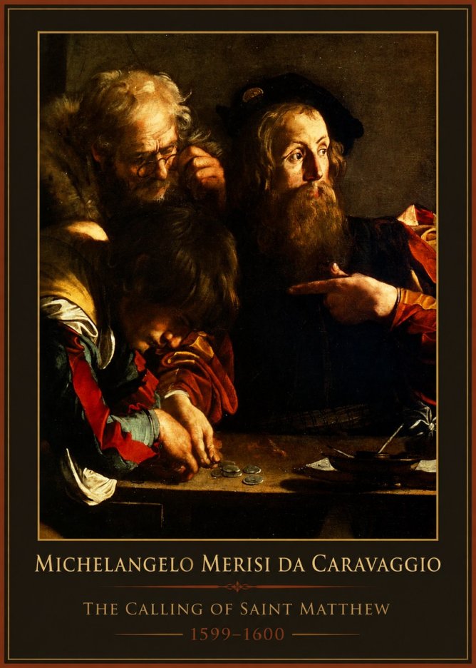 Michelangelo Merisi da Caravaggio The Calling of Saint Matthew II No1 - Affiche