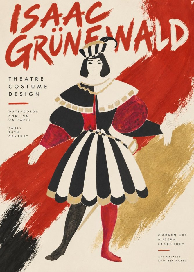 Isaac Grünewald Costume Design XI No3 - Affiche