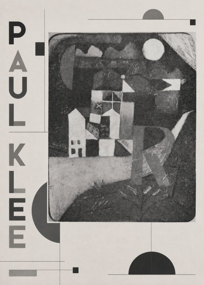 Paul Klee Village in the Mountains No2 - Affiche