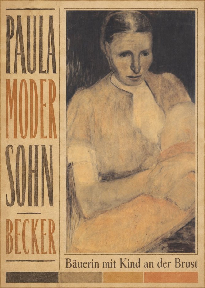 Paula Modersohn-Becker Bäuerin Mit Kind an Der Brust No5 - Affiche